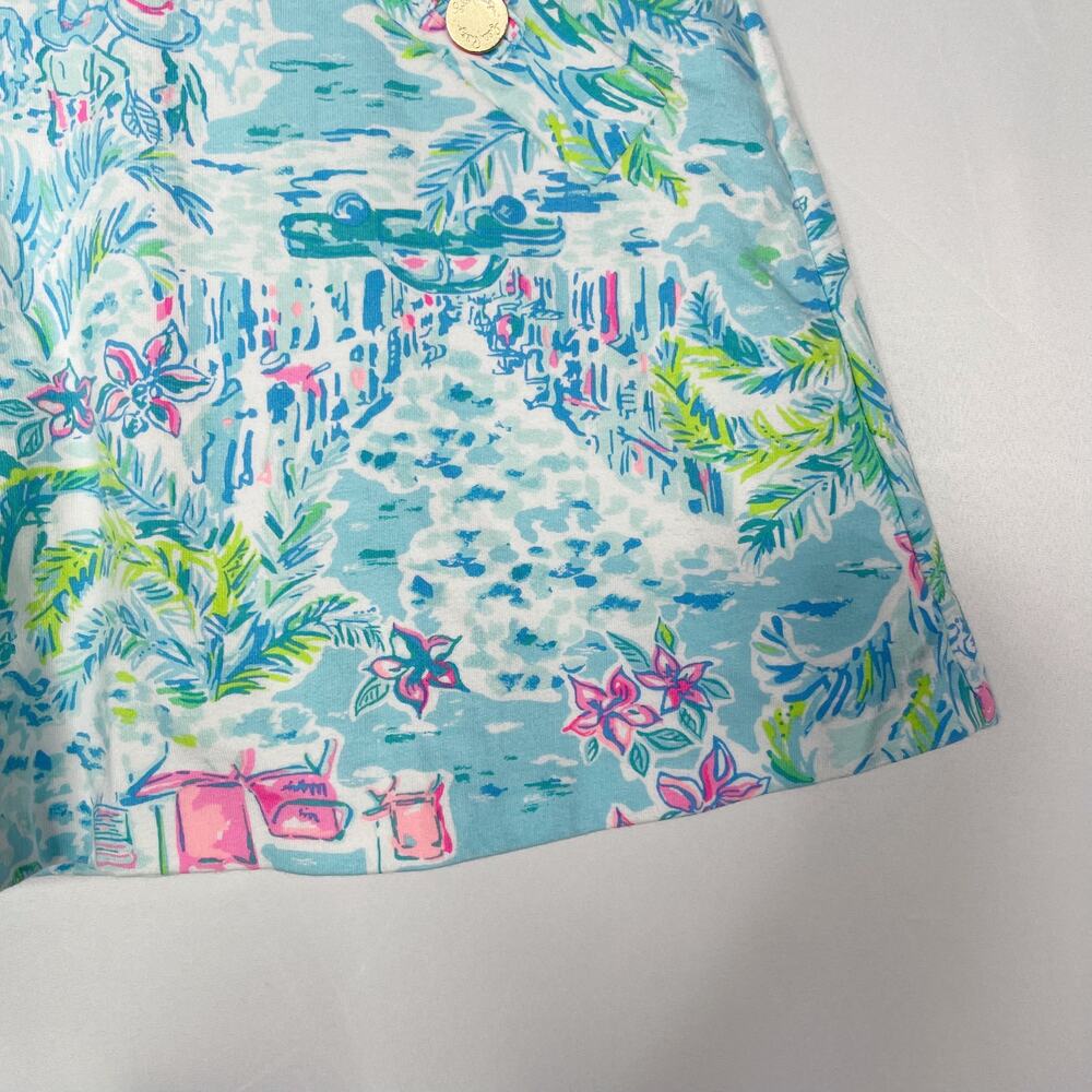 Lilly Pulitzer XXS Blue Green Madison Skort What A Lovely Place Print Shorts - Picture 5 of 11